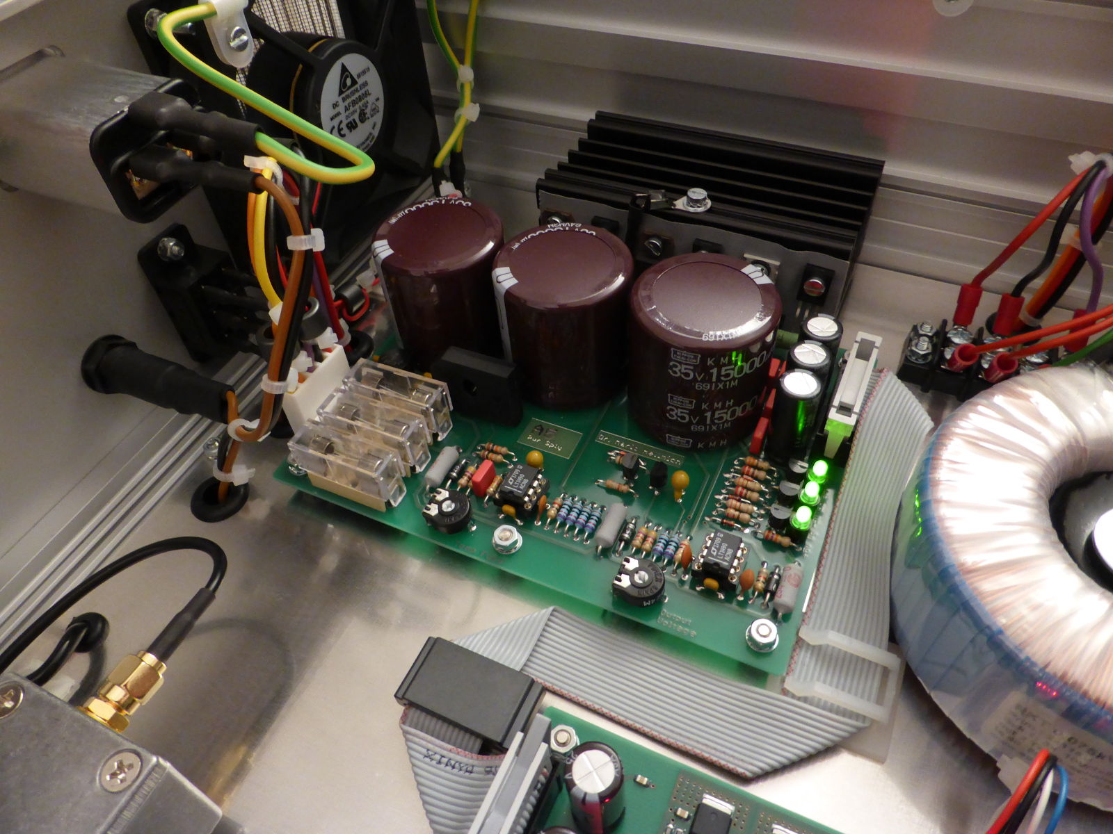 Power supply board Power supply side view