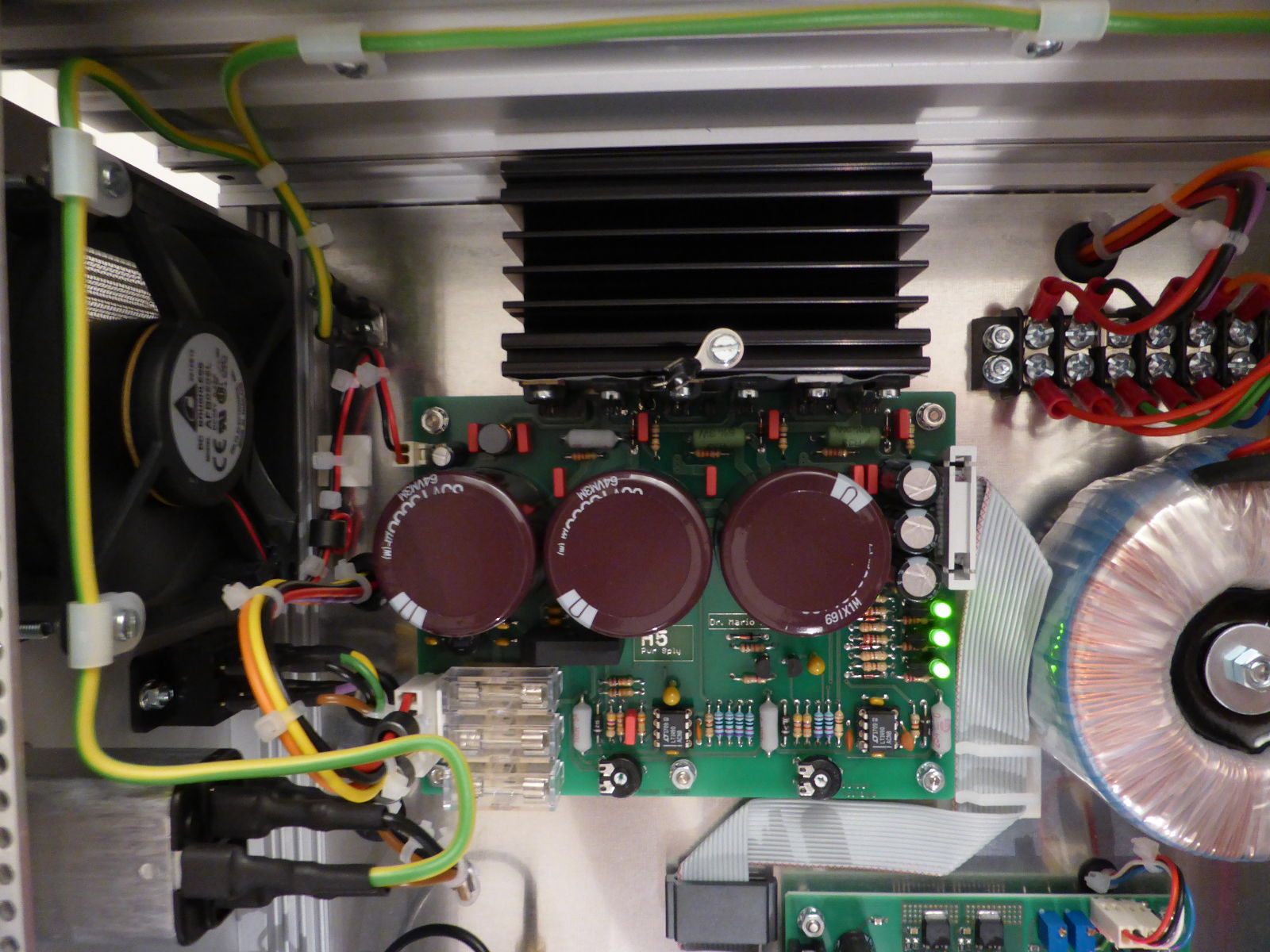 Power supply board Power supply top view